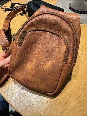 Brown Leather Sling Bag